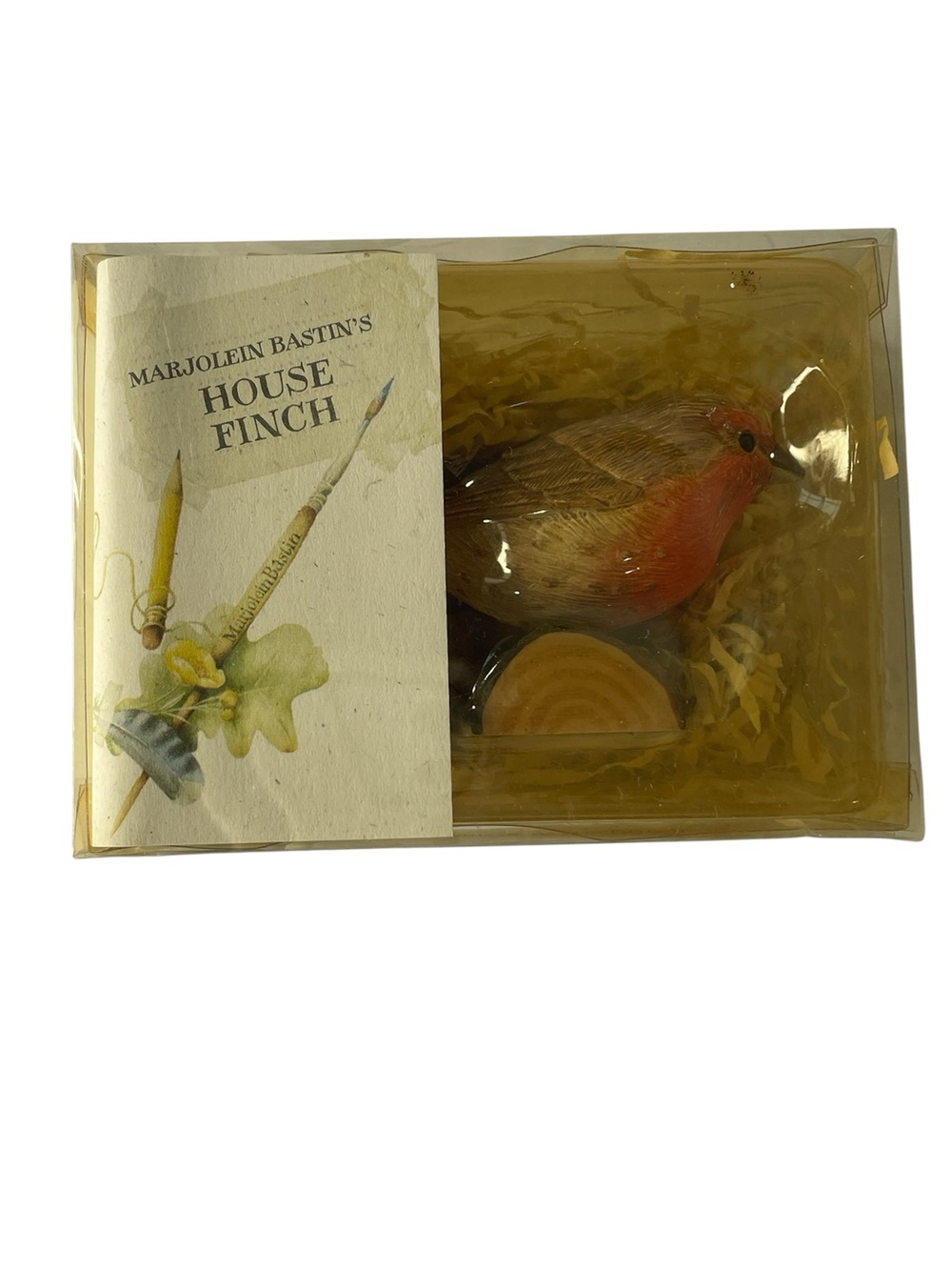 Marjolein Bastin Natures House Finch Birds  My Window Hallmark Figurine NEW NOS